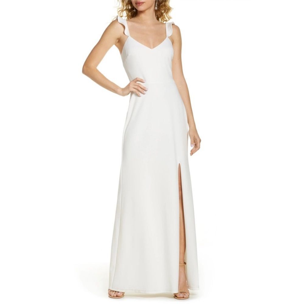 WAYF The Mina Ruffle Strap Gown NWOT‎ Med